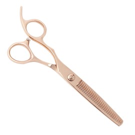 DEEDS GTZL630CT Pink Gold Titanium Scening Lefty Lefty Lefty 2 Tier Sitting 30 Blade (Around 25% Skiing Rate) Puncture Scissors, Hairdresser, Haircut, Professional
