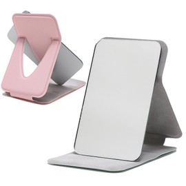 Travel Makeup Mirror, 360° Rotation Vanity Mirror, Desk Compact Mirror, Folding Mirror, Pink L
