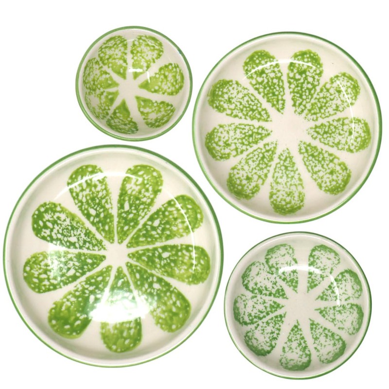 Blue Whale Gifts Lime Green Ceramic Serving Bowls & Dishes