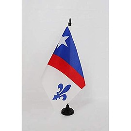 AZ FLAG Franco-American Table Flag 21 x 14 cm – French Language in USA Table Flag 14 x 21 cm – Flags