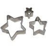 PME Stainless Steel Star Cutters, Set of 3, Silver, 5