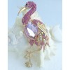Sindary Art Style 3.94" Animal Flamingo Brooch Pin Austrian Crystal