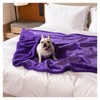 Maidewow Waterproof Purple Dog Blanket for Couch Jacquard Pet Bed