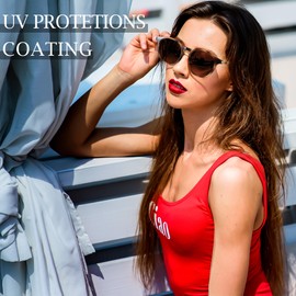 SIPHEW Round Polarized Sunglasses for Women Classic Retro SunGlasses with UV400 Protection for Outdoor/Driving