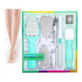 C8-JC Kit Pedicure Profesional Lima, Cortauñas, Corta Callos 8pz