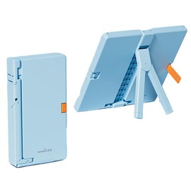 HXBEE Book Stand, Pencil Case and Folding Reading Bookcase, 2 in 1 Multi-functional Double Layer Pen Case, Portable, Girl, Office, Students, Stationery Supplies