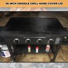 ECOTRIC Griddle Cover Lid Powder Coated Black Aluminum Compatible with