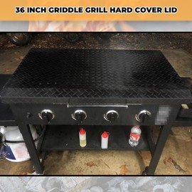 ECOTRIC Griddle Cover Lid Powder Coated Black Aluminum Compatible with 36" Blackstone Griddle