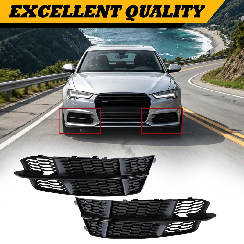 Jecoupoon Pair Fog Light Cover Compatible with S6 A6 Sedan