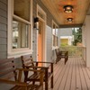 OUPAVOCS Flush Mount Outdoor Ceiling Light with Motion Sensor, Front