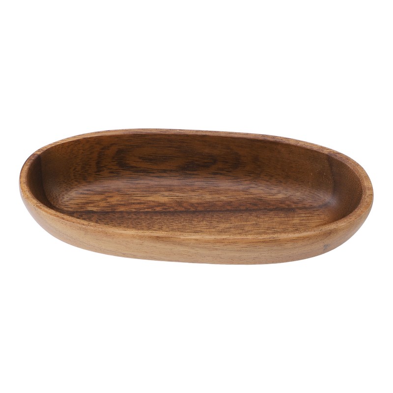 Wooden Serving Tray Easy Cleaning Boat Shape Wooden Food Plate