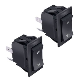 weideer 2Pcs ON/Off Rocker Switch 15A 250V AC 20A 50V DC 4 Pin 2 Position DPST Latching Heavy Duty Switch for Car Auto Boat KCD2-7-201