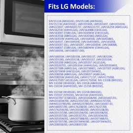 HASMX Microwave Grease Filter Replacement Part for LG Models LMH2016SB LMH2235ST LMV1635SB LMV1635SW LMV2083SB LMV1831SB LMV1831ST Aluminum Mesh Microwave Grease Filter - 5" x 7-5/8" x 3/32" (1)