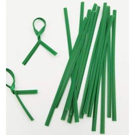 Weststone Brand - 200pcs Plastic twist ties, 5"x 5/32", Green, Re-Usable, Moisture resistant