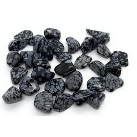 Snowflake Obsidian Mini Crystal Tumbled Stones - 10 Pc