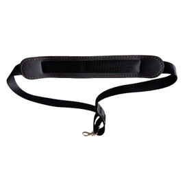 AIOLLNS Saxophone Neck Strap Black Soft Leather Padded for Alto Tenor Baritone Soprano