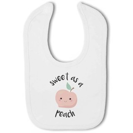 Make It Love It Sell It - Sweet As A Peach - Baby Hook And Loop Bib, Boy or Girl