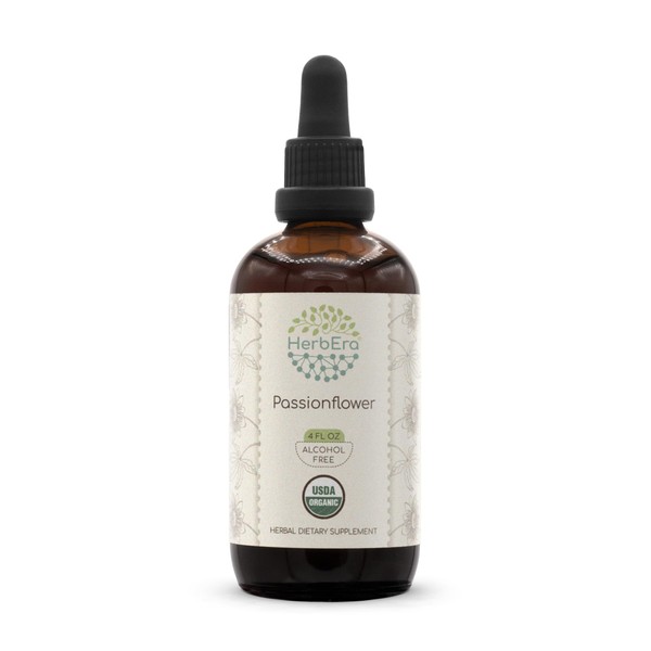 Passionflower B120 USDA Organic Tincture | Alcohol-Free Extract, High-Potency Herbal