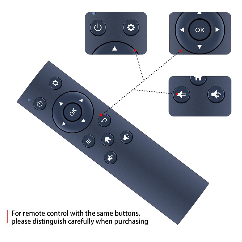 TCNOUMT Replacement Remote Control Suitable for Bigasuo Uhale WiFi Digital