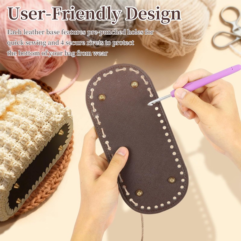 HSDJLXZ 17 PCS Bag Base and Handles Set for Crochet