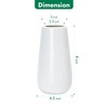 D'vine Dev 8 Inch White Elegant Oval Ceramic Vase for