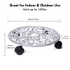 2pcs Heavy Duty Cast Iron Flowerpot Holder Plant Caddy 11