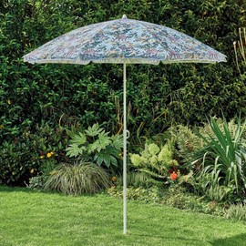 Bayside21 6.5ft Outdoor Beach Umbrella with Sand Anchor and UV50+ Sun Protection, Lightweight & Portable, Wild Animal Print Design No Tilt