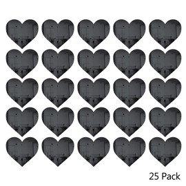 Marketing Holders 25 Pack Acrylic Mirror 1" Heart Grey .118" Thick No Adhesive Reflective Pieces Perfect for DIY Arts and Crafts School Projects Home or Office Decor Special Events