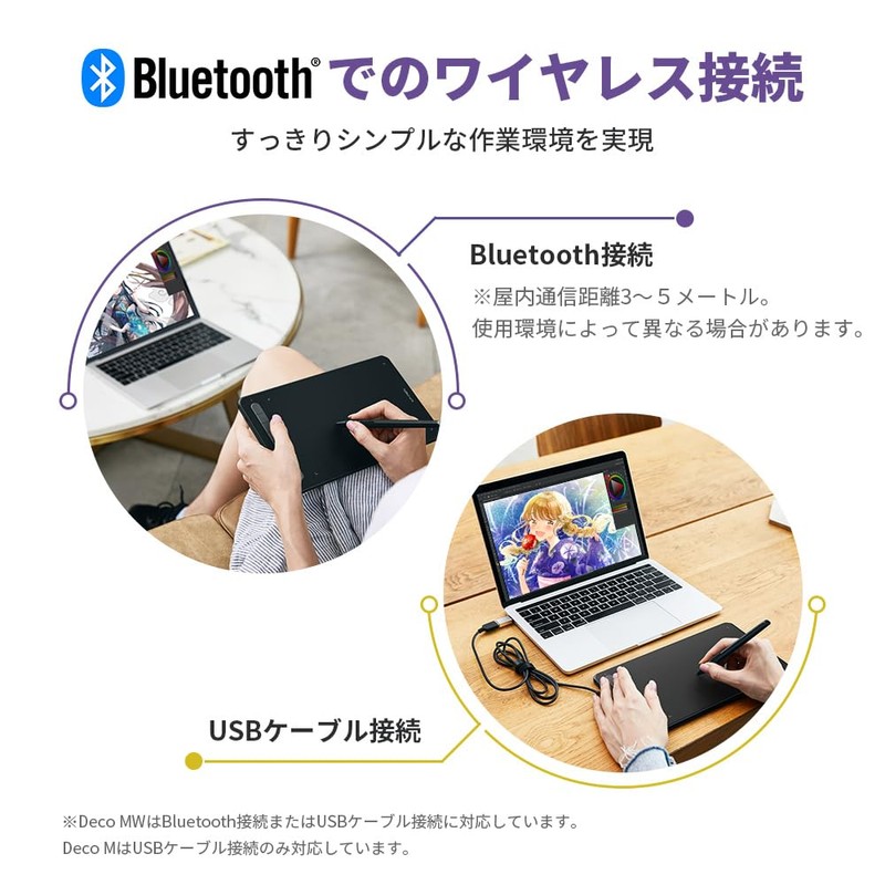 XPPen Deco MW Bluetooth Wireless Connection, 8x5 Inches, Pen with