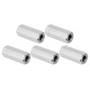 PATIKIL 1/4"-20 UNC 304 Stainless Steel Hex Coupling Nuts, 5Pcs