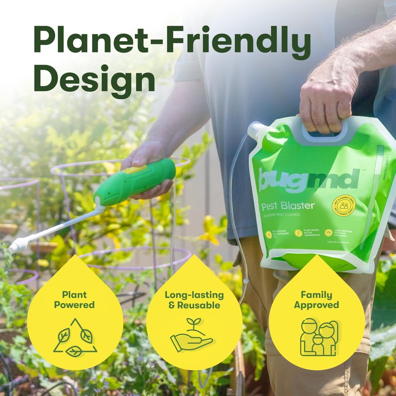BugMD Pest Blaster Reusable Mixing Pouch & Automatic Sprayer -