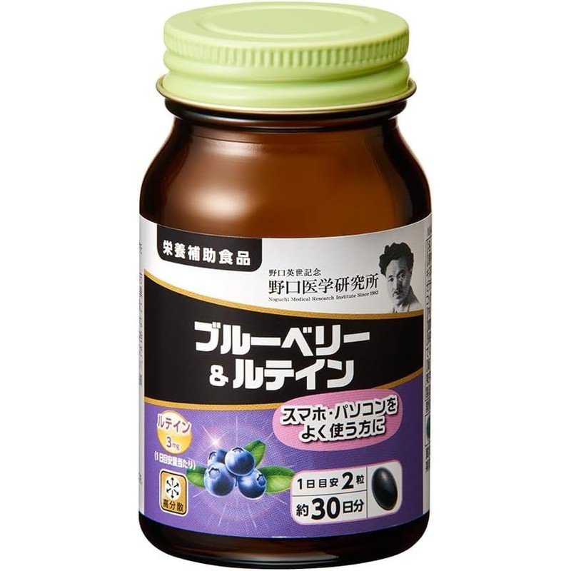 【3個セット】野口サプリメントシリーズ ブルーベリー&ルテイン 目の疲れ ブルーベリー 60粒（約30日分）