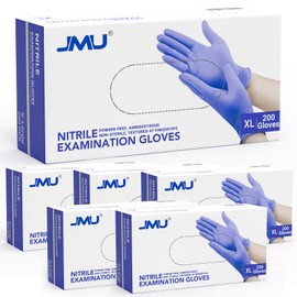 JMU Nitrile Gloves Bulk 1200 Count, XL, 3.5 Mil, Disposable Gloves Latex Free, Violet Blue