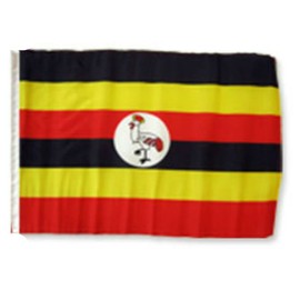 Uganda 12"x18" Sleeved Polyester Garden Flags