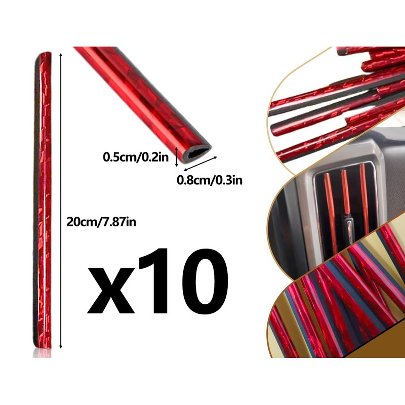 Emezddo Pack of 10 Car Air Vent Decoration, Ventilation Grille