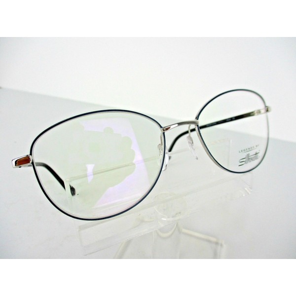 Silhouette Titanium 3505 6050(Silver/Blue) 52 x 17 125 mm Eyeglass Frames