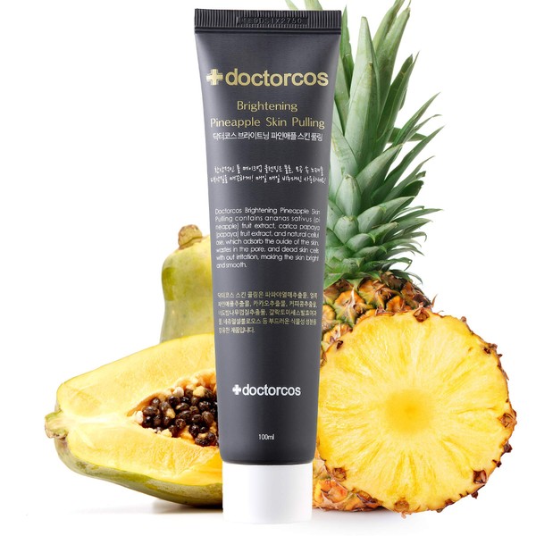 DOCTORCOS Brightening Pineapple Skin Pulling Face Cleanser 100 ml | Black head, Dead skin cell remover | Facial Make Up Cleanser | Face Scrub | Exfoliating Face Wash | Korean Skin Care