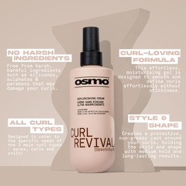 OSMO Curl Revival Replenishing Cream | 2-in-1 Leave-in Cream | Hydrate & Restore Curls | Vegan. 250ml.