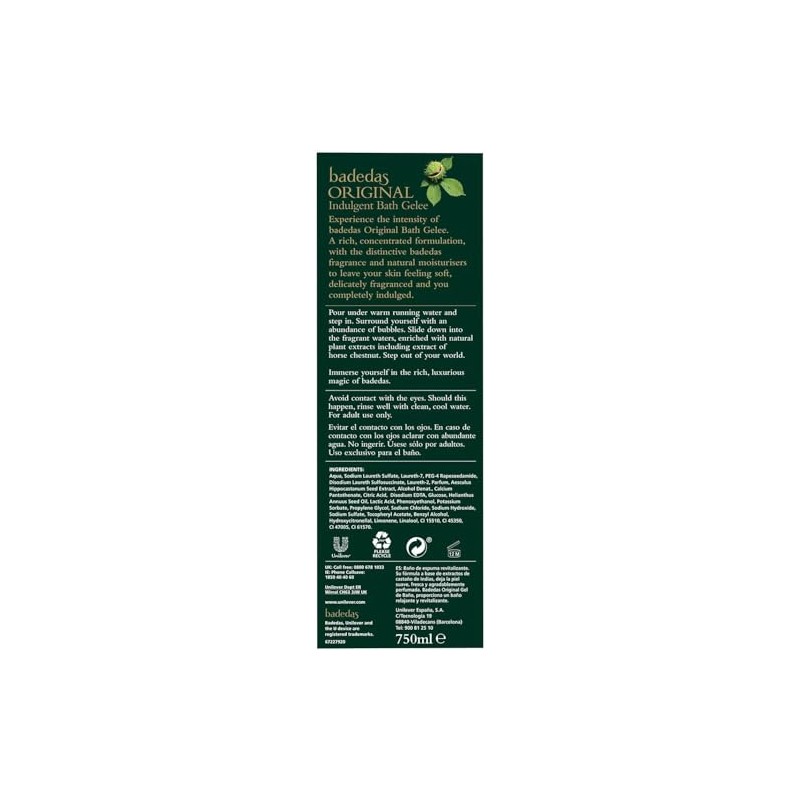 Badedas Badedas Indulgent Bath Gel with Horse Chestnut Extract para