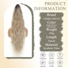 Ombre Brown Mix Blonde Curly Claw Ponytail 26", Fluffy Natural