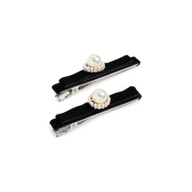 Jennifer Behr Women's Minetta Bow Clips, Black, 2 Count