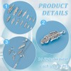 PH PandaHall 84Pcs 14 Styles Feather Charms Pendants Feather Jewellery,