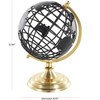 Deco 79 Aluminum Metal Open Framed World Globe with Wire