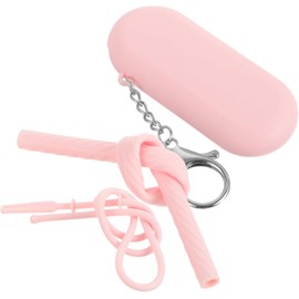 Ipetboom Pajillas de Silicona Reutilizables Plegables con Estuche y Kit Práctico para Viajes y Reuniones Familiares