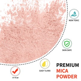 Yipoyilo Mica Powder - 100g Mica Powder for Epoxy Resin - Metallic Color Pigment for Resin, Soap, Bath Bombs, Eye Shadow, Nails, DIY Crafting Projects etc. (Apricot)