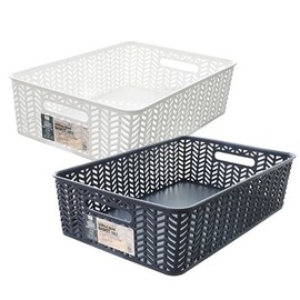 Herringbone Basket No. 5-1 Open Type 20L 3935 gray