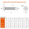 MewuDecor #8 x 1 Pan Head Self Tapping Screws Sheet