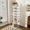 KEIKI Rotating Shoe Rack Tower, 7-Tier Square Spinning Shoe Display