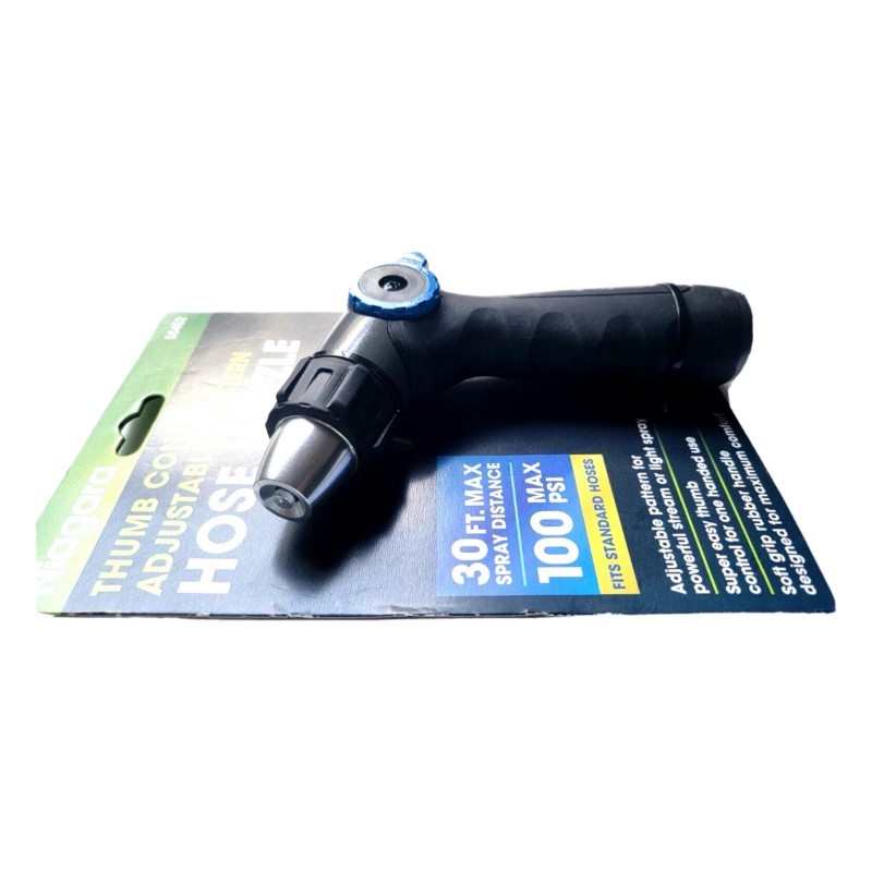 NIAGARA Thumb Control Garden Hose Nozzle – Heavy-Duty Metal Spray,