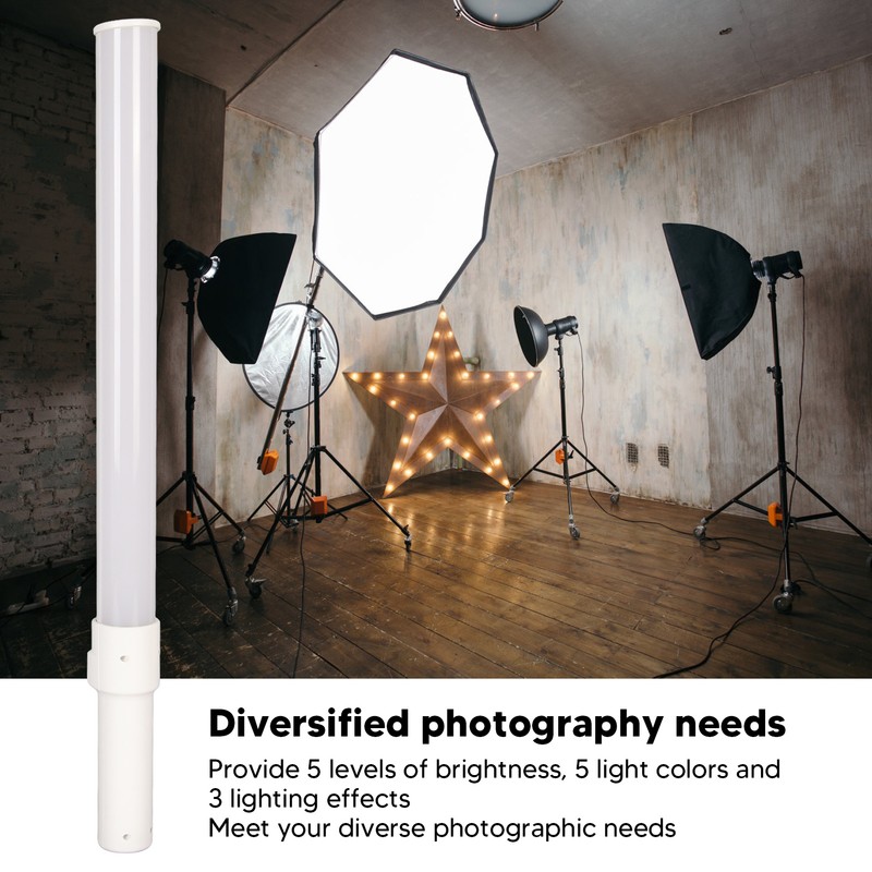 LED Photography Light Stick Handheld 8W 800lm 5 Levels Color